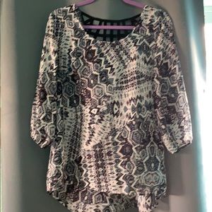 Sheer pattern blouse